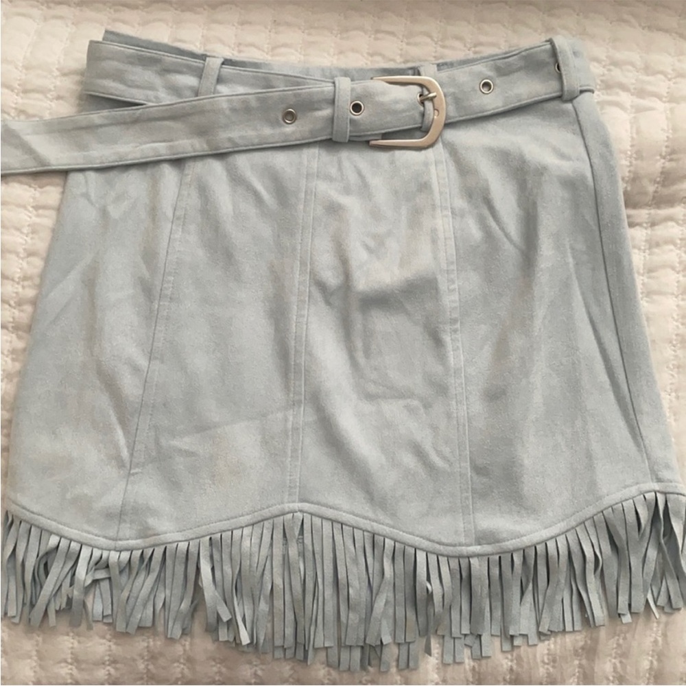 Kittenish Cowgirl Fringe Skirt